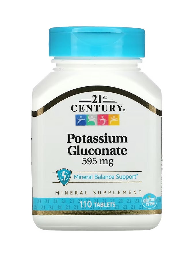 21st Century Potassium Gluconate 595 Mg Mineral Supplement - 110 Tablets - Image 1